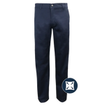 Pantalon taille basse en polycoton extensible